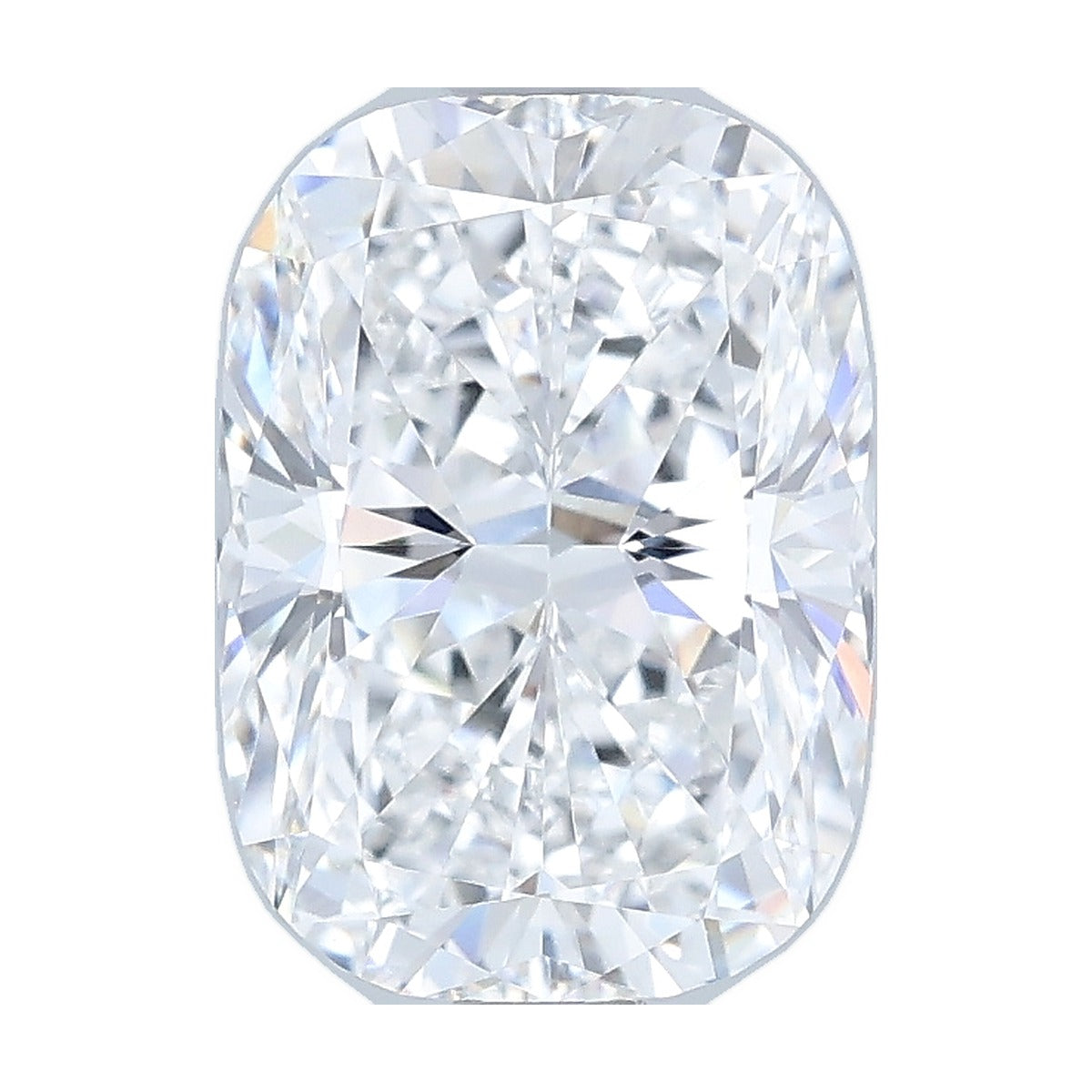 2.09 ct elongated cushion lab-grown diamond, D color, VVS2 clarity, IGI certified, still from its 360° video