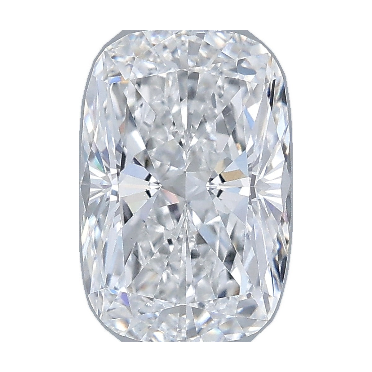 2.09 ct elongated cushion lab-grown diamond, E color, VVS2 clarity, IGI certified, still from its 360° video