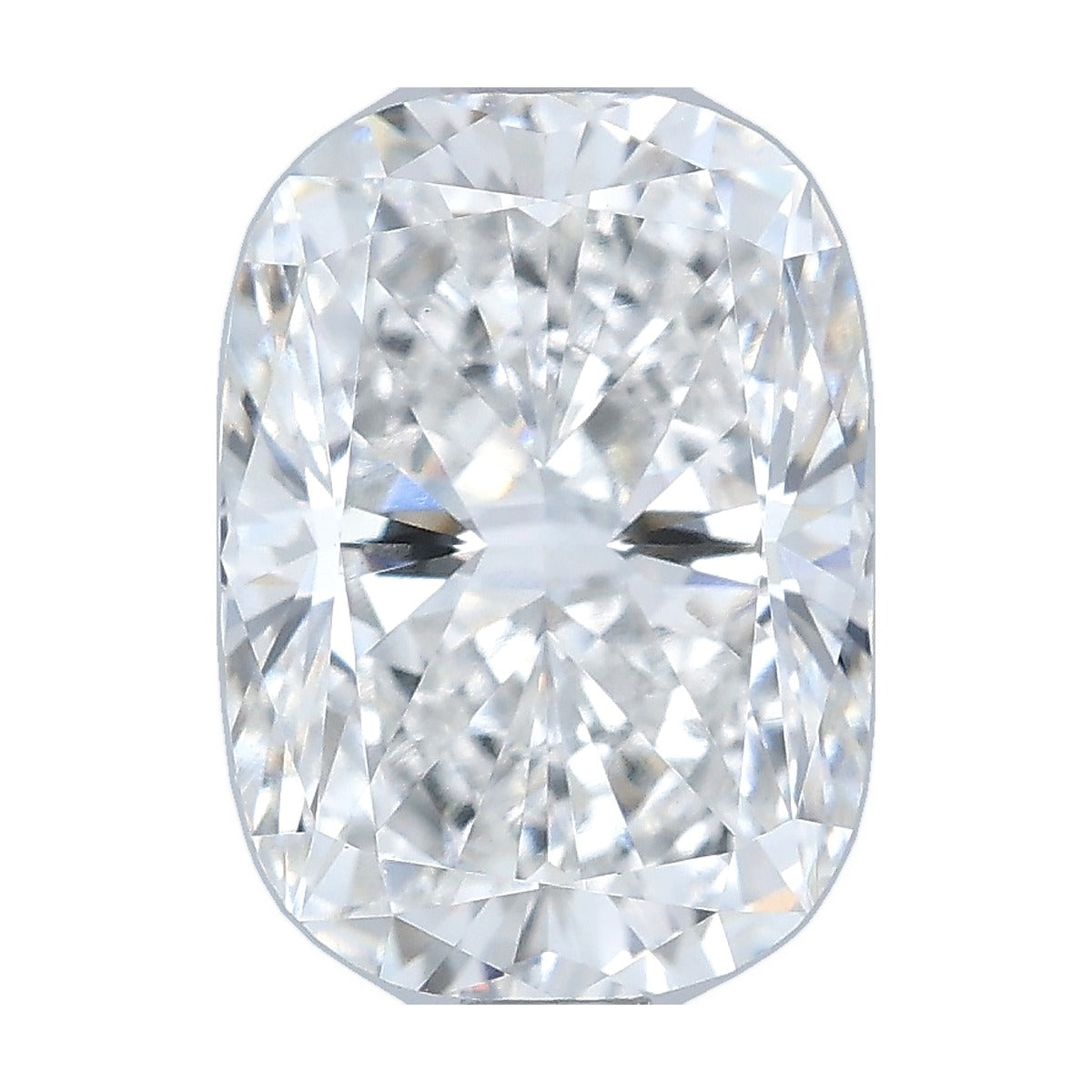 2.09 ct elongated cushion lab-grown diamond, F color, VVS2 clarity, IGI certified, still from its 360° video