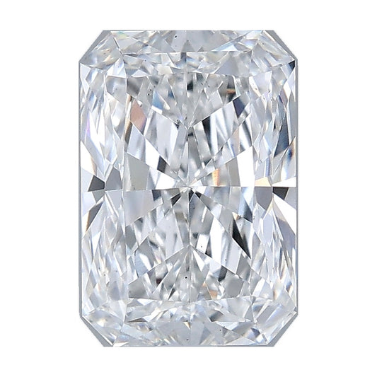 2.09 ct radiant lab-grown diamond, E color, VS2 clarity, IGI certified, still from its 360° video