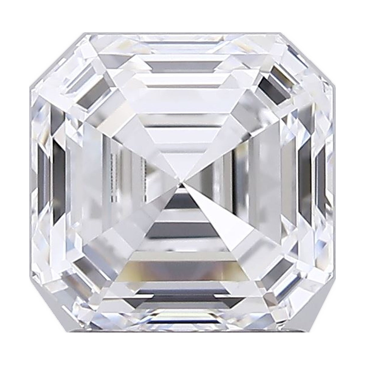 2.10 ct asscher lab-grown diamond, D color, VVS2 clarity, IGI certified, still from its 360° video