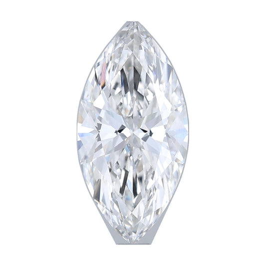 2.14 ct marquise lab-grown diamond, E color, VS1 clarity, IGI certified, still from its 360° video