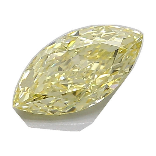 2.17 ct marquise lab-grown diamond, fancy intense yellow, VVS2 clarity, IGI certified, still from its 360° video