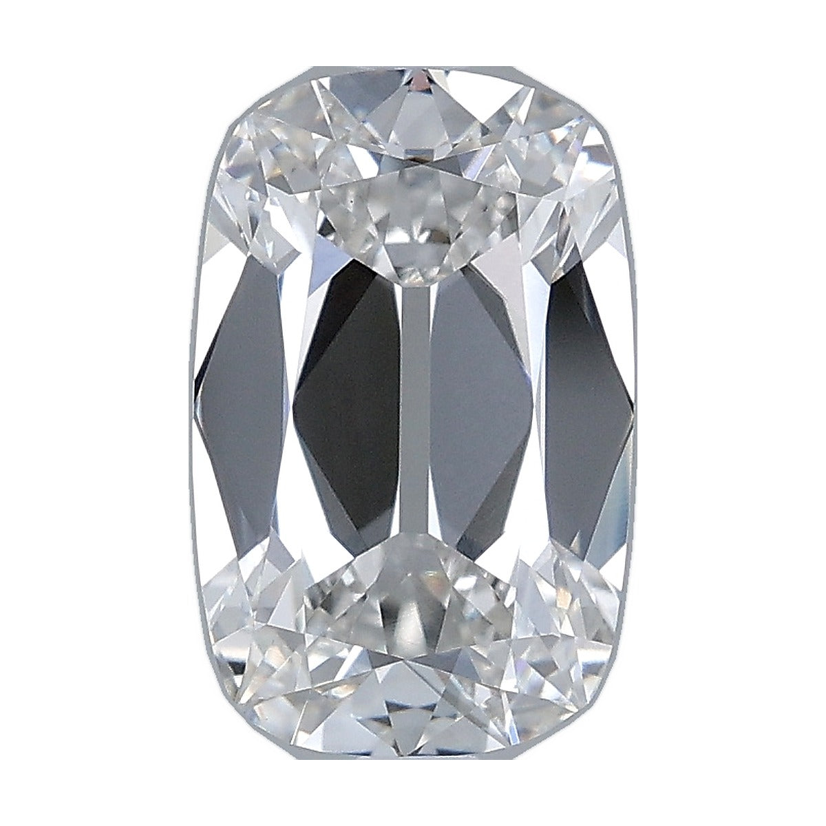 2.22 ct elongated old mine cushion lab-grown diamond, F color, VVS2 clarity, IGI certified, still from its 360° video