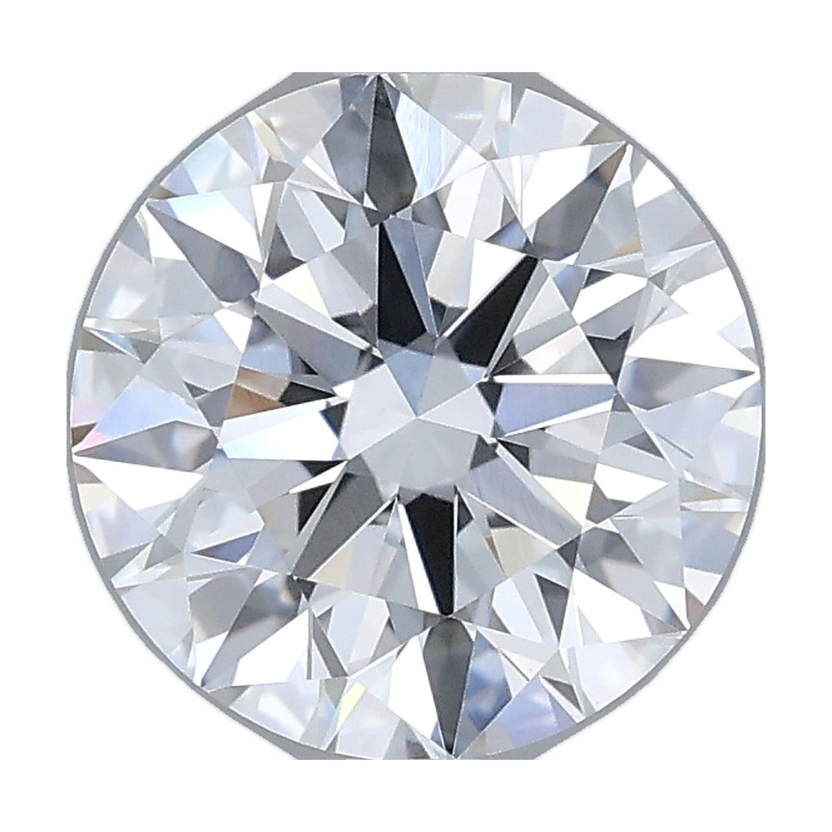 2.24 ct round lab-grown diamond, E color, VVS2 clarity, IGI certified, still from its 360° video
