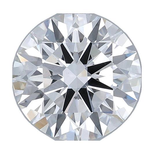 2.27 ct round lab-grown diamond, D color, VS1 clarity, IGI certified, still from its 360° video