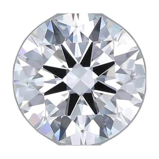 2.31 ct round lab-grown diamond, E color, VVS2 clarity, IGI certified, still from its 360° video