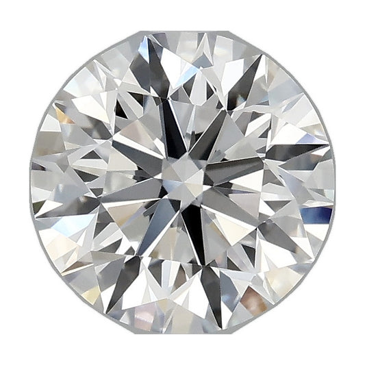 2.33 ct round lab-grown diamond, D color, VVS2 clarity, IGI certified, still from its 360° video