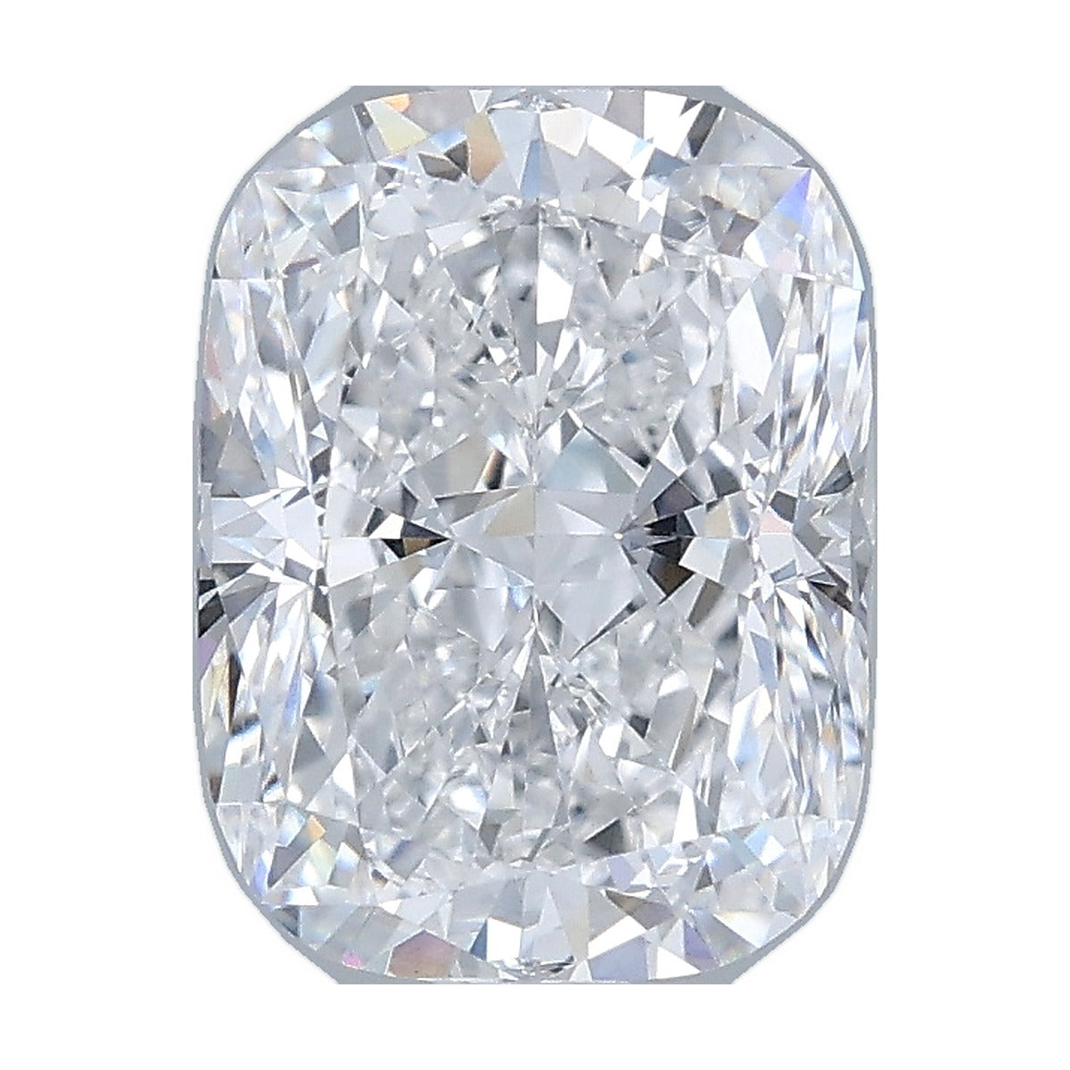 2.37 ct elongated cushion lab-grown diamond, D color, VVS2 clarity, IGI certified, still from its 360° video