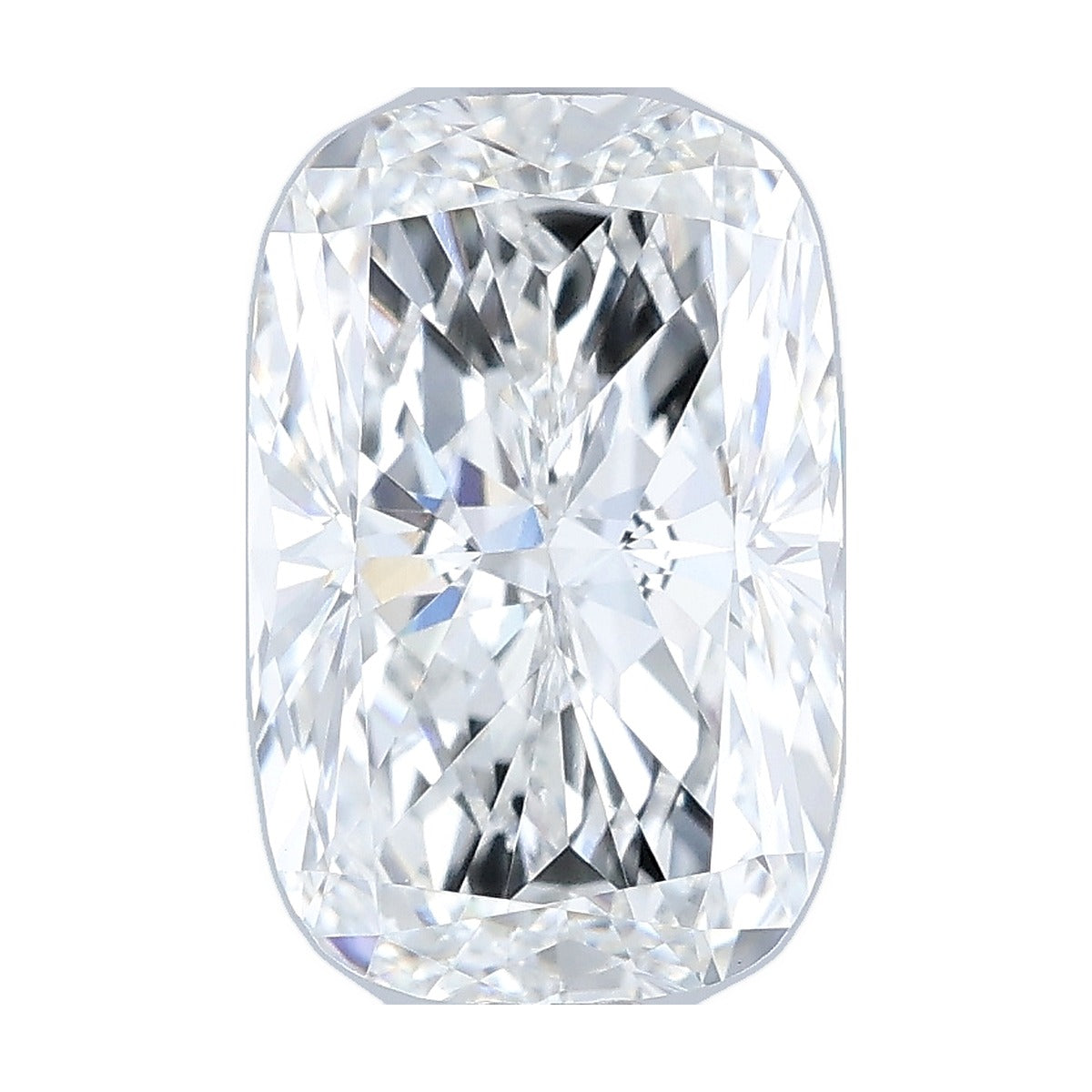 2.50 ct elongated cushion lab-grown diamond, E color, VS1 clarity, IGI certified, still from its 360° video