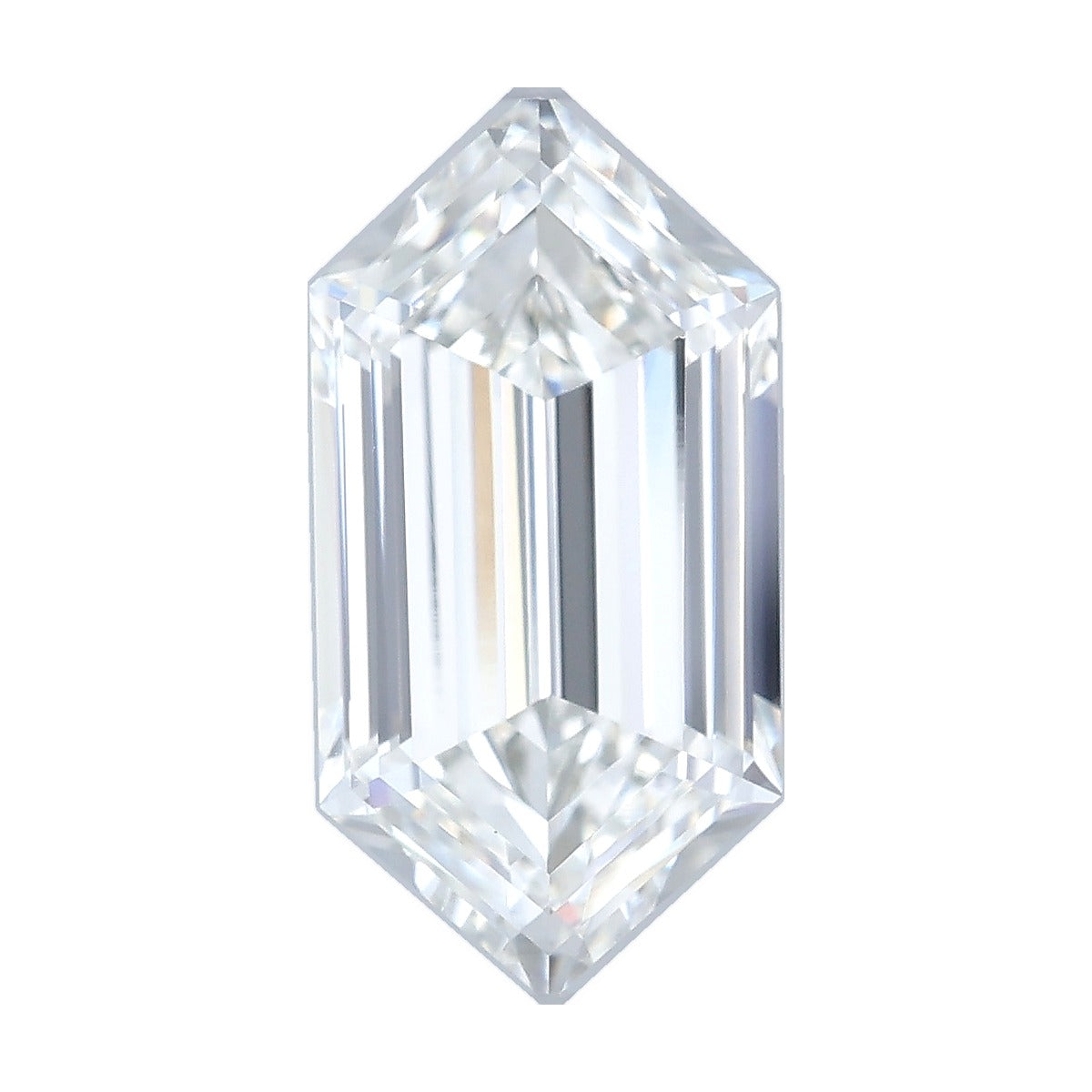 2.50 ct elongated hexagon lab-grown diamond, F color, VVS1 clarity, IGI certified, still from its 360° video