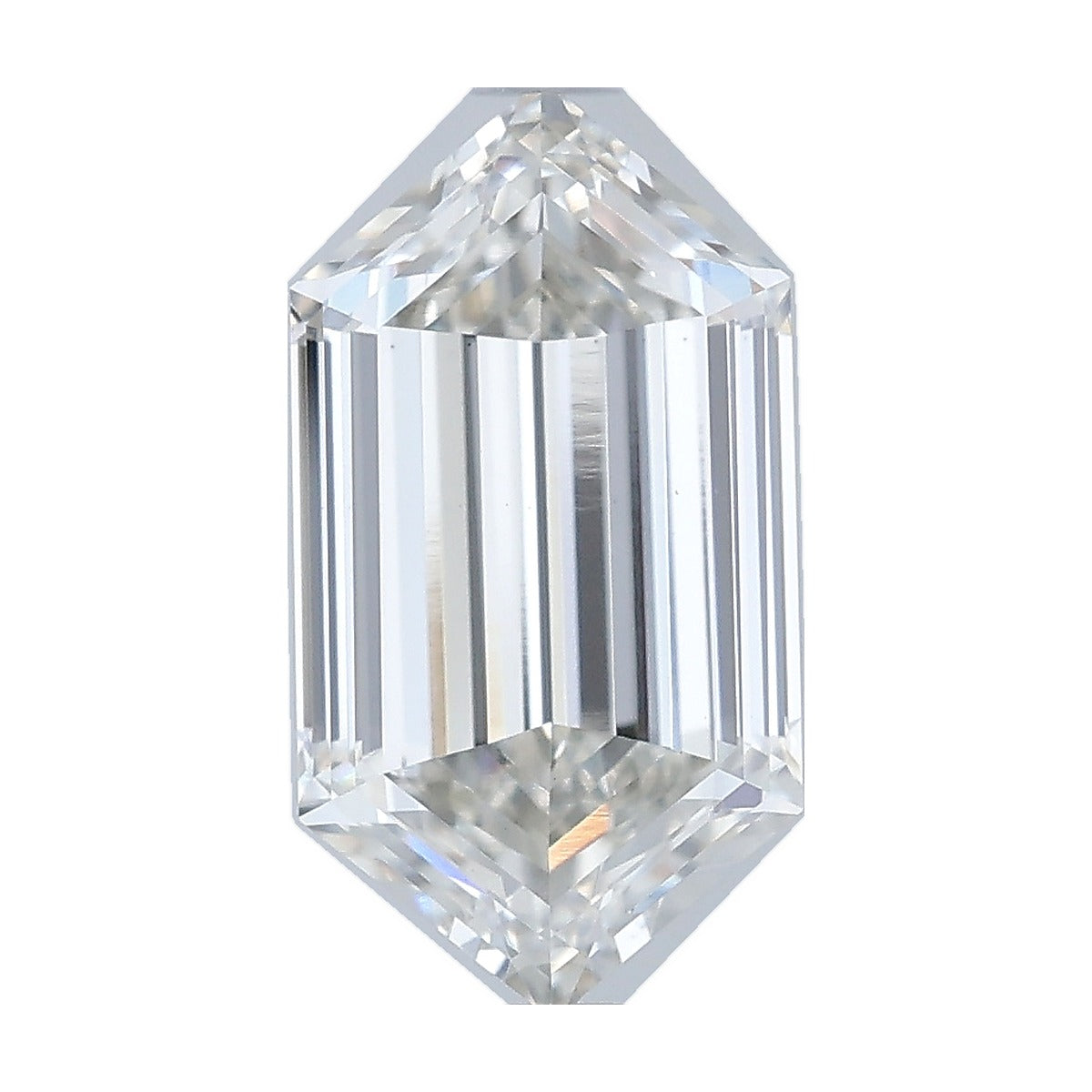 2.50 ct elongated hexagon lab-grown diamond, G color, VS1 clarity, IGI certified, still from its 360° video