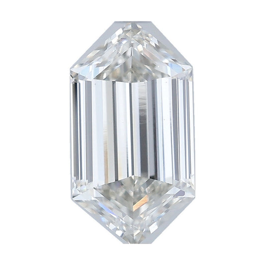 2.50 ct elongated hexagon lab-grown diamond, G color, VS1 clarity, IGI certified, still from its 360° video