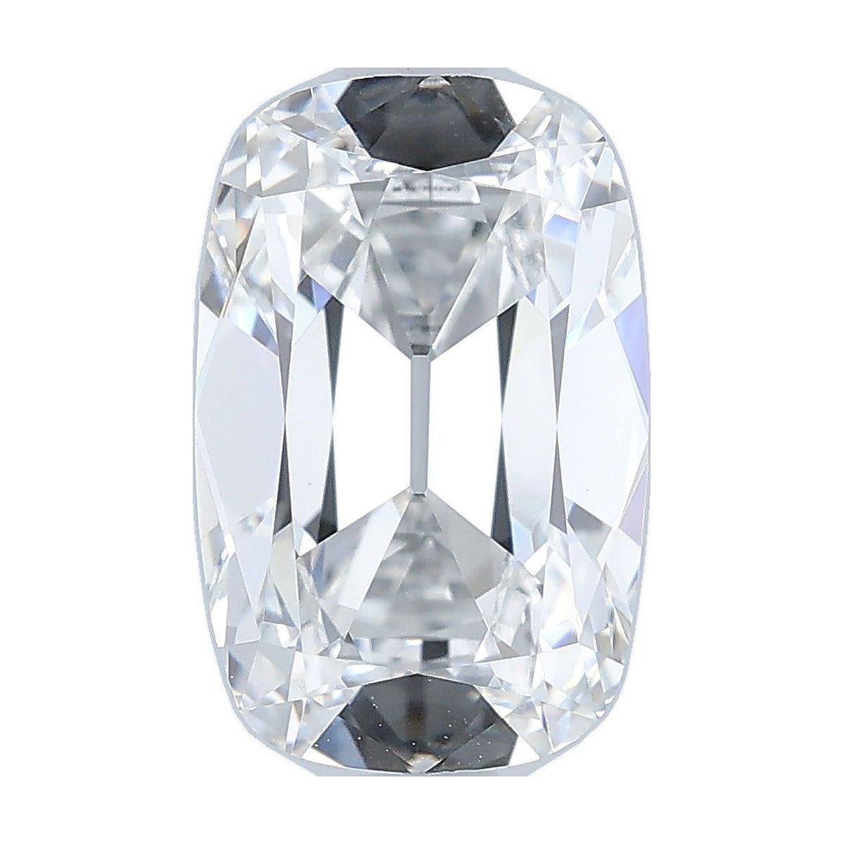 2.50 ct elongated old mine cushion lab-grown diamond, E color, VVS2 clarity, IGI certified, still from its 360° video