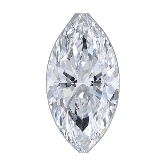 2.50 ct marquise lab-grown diamond, D color, VS1 clarity, IGI certified, still from its 360° video