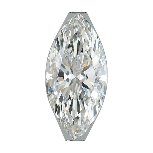 2.50 ct marquise lab-grown diamond, F color, VVS2 clarity, IGI certified, still from its 360° video