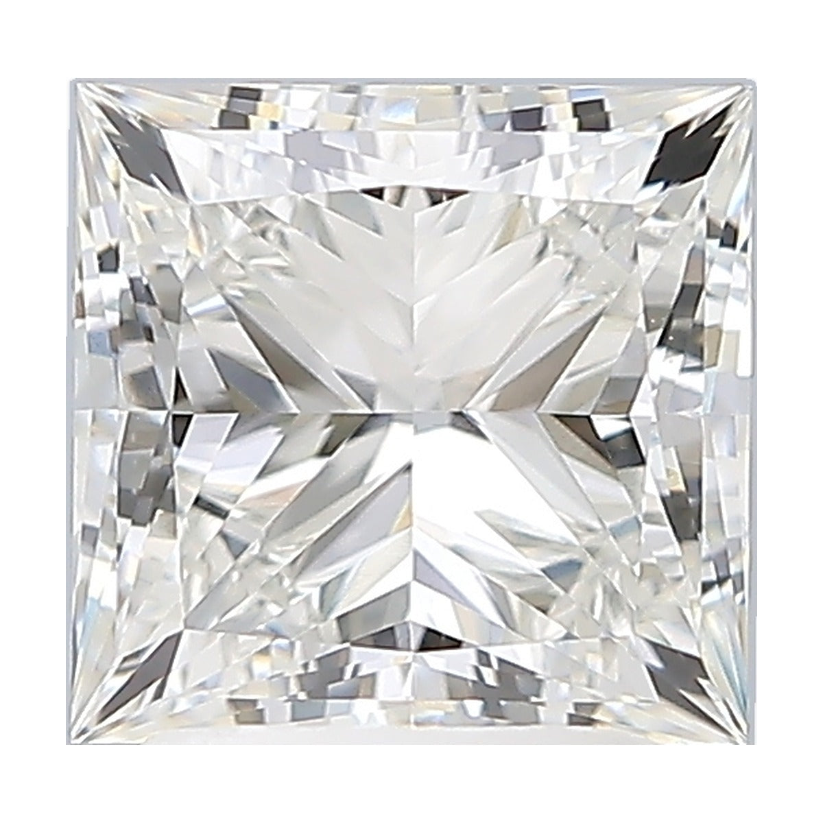 2.50 ct princess lab-grown diamond, F color, VVS2 clarity, IGI certified, still from its 360° video