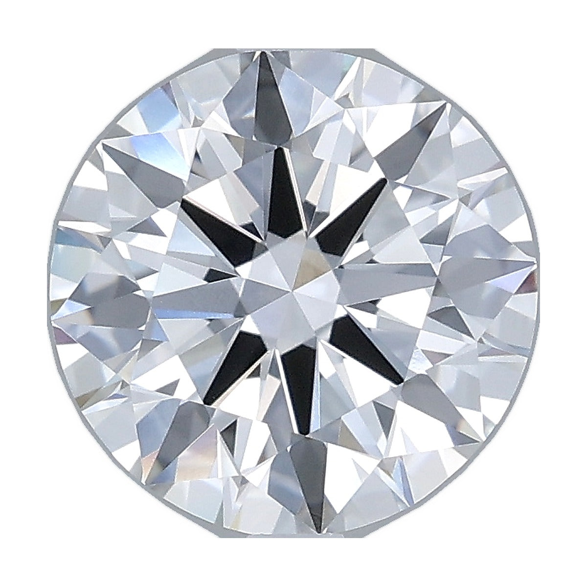 2.50 ct round lab-grown diamond, D color, VVS2 clarity, IGI certified, still from its 360° video