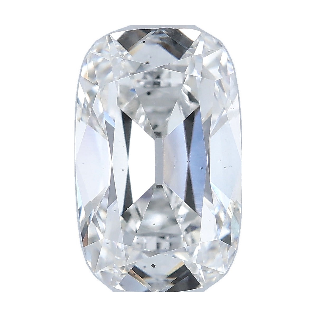 2.51 ct elongated old mine cushion lab-grown diamond, F color, VS2 clarity, IGI certified, still from its 360° video