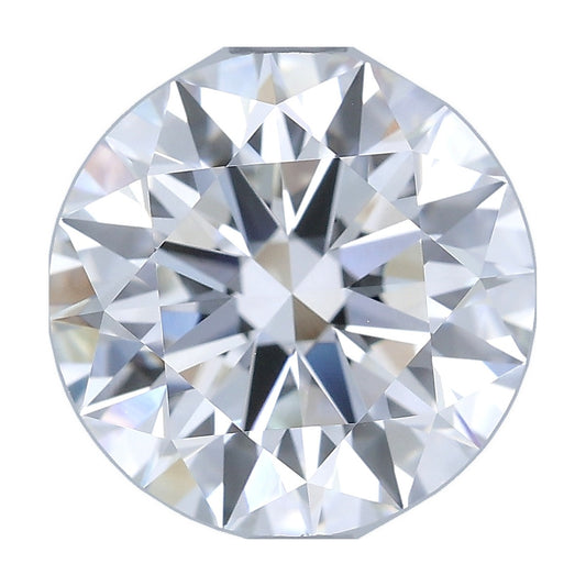 2.51 ct round lab-grown diamond, E color, VVS2 clarity, GIA certified, still from its 360° video