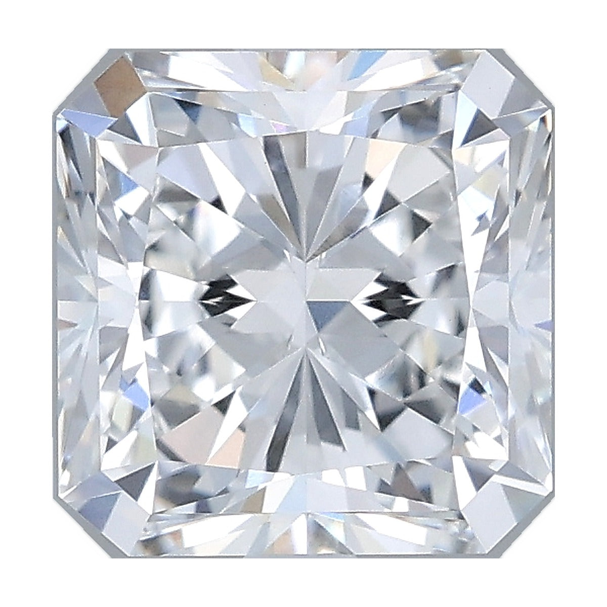 2.51 ct square radiant lab-grown diamond, D color, VVS2 clarity, IGI certified, still from its 360° video