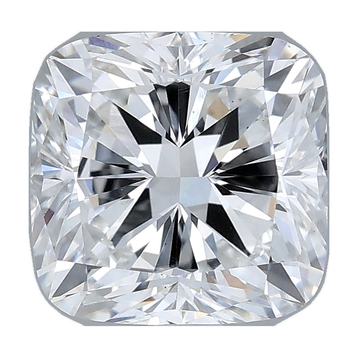 2.52 ct cushion lab-grown diamond, F color, VS1 clarity, IGI certified, still from its 360° video