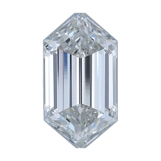 2.52 ct elongated hexagon lab-grown diamond, G color, VVS2 clarity, IGI certified, still from its 360° video