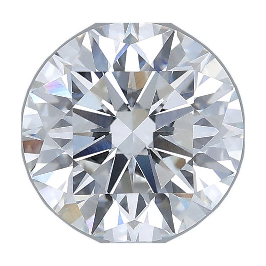 2.52 ct round lab-grown diamond, E color, VS1 clarity, IGI certified, still from its 360° video