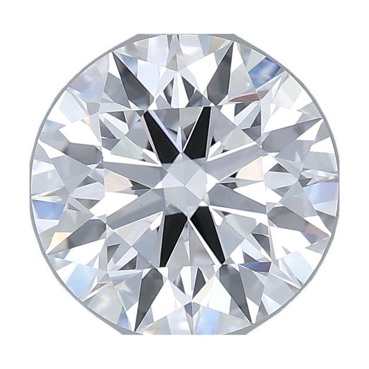 2.53 ct round lab-grown diamond, D color, VVS2 clarity, IGI certified, still from its 360° video