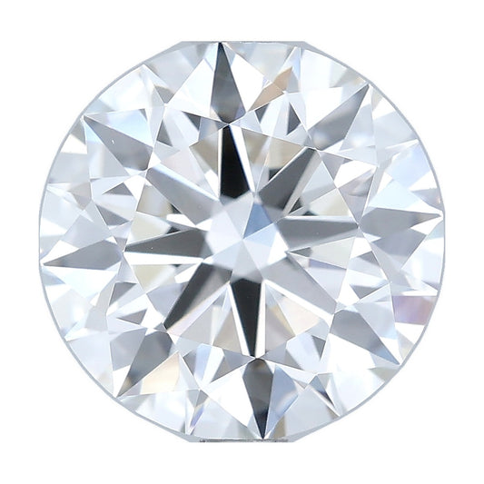 2.54 ct round lab-grown diamond, F color, VVS2 clarity, IGI certified, still from its 360° video