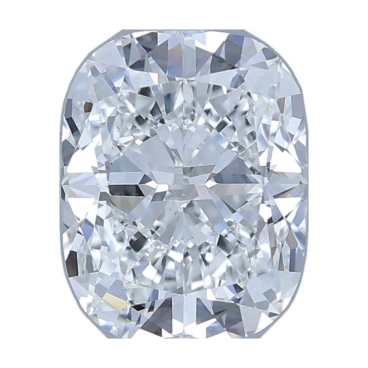 2.55 ct elongated cushion lab-grown diamond, F color, VS1 clarity, IGI certified, still from its 360° video