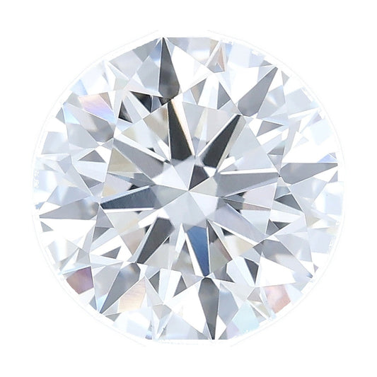 2.55 ct round lab-grown diamond, E color, VVS2 clarity, IGI certified, still from its 360° video