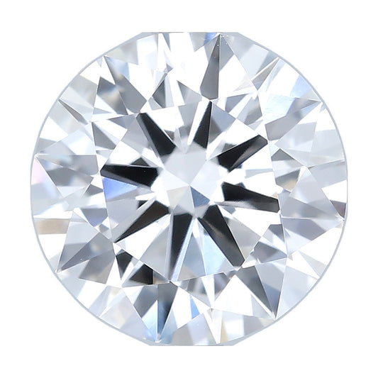 2.55 ct round lab-grown diamond, E color, VVS2 clarity, IGI certified, still from its 360° video