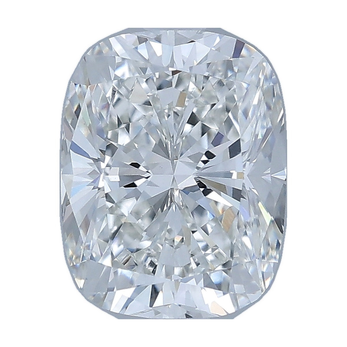 2.56 ct elongated cushion lab-grown diamond, F color, VVS2 clarity, IGI certified, still from its 360° video