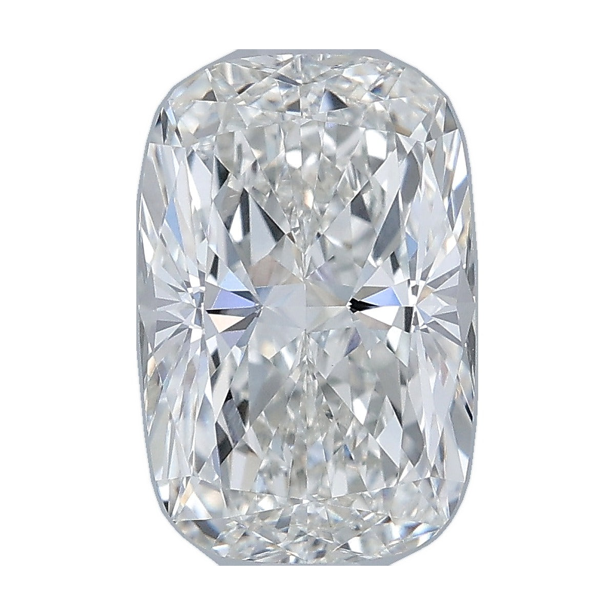 2.56 ct elongated cushion lab-grown diamond, F color, VVS2 clarity, IGI certified, still from its 360° video