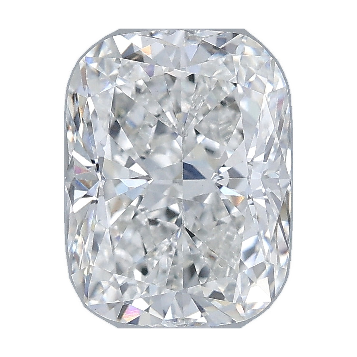 2.56 ct elongated cushion lab-grown diamond, F color, VVS2 clarity, IGI certified, still from its 360° video