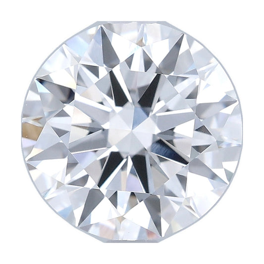 2.57 ct round lab-grown diamond, E color, VVS2 clarity, GIA certified, still from its 360° video