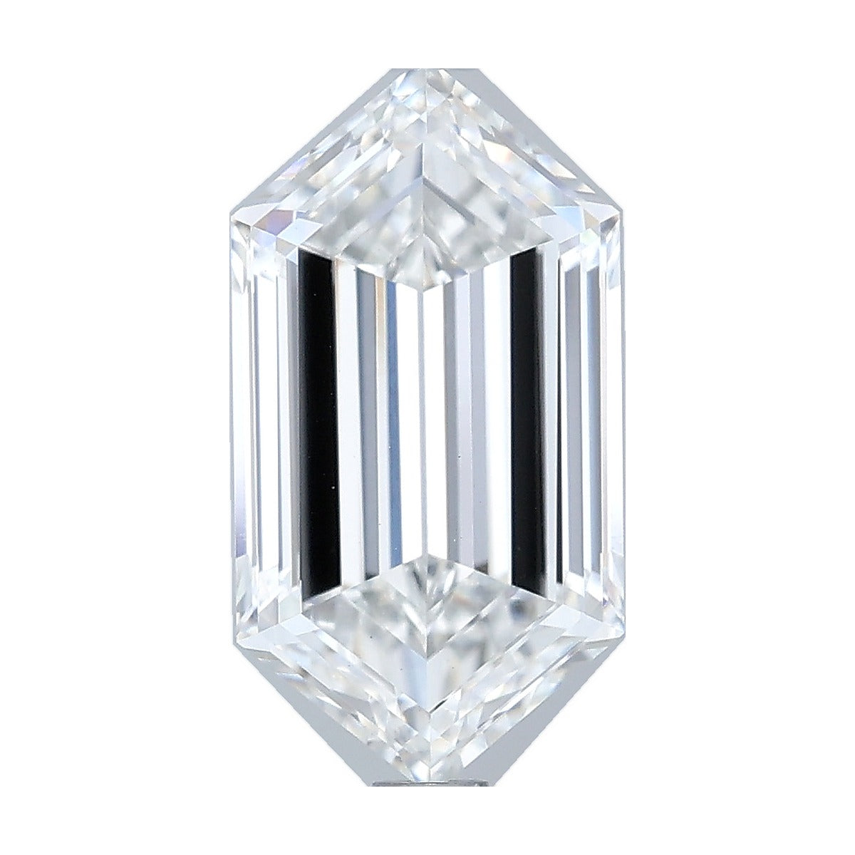 2.58 ct elongated hexagon lab-grown diamond, E color, VS1 clarity, IGI certified, still from its 360° video