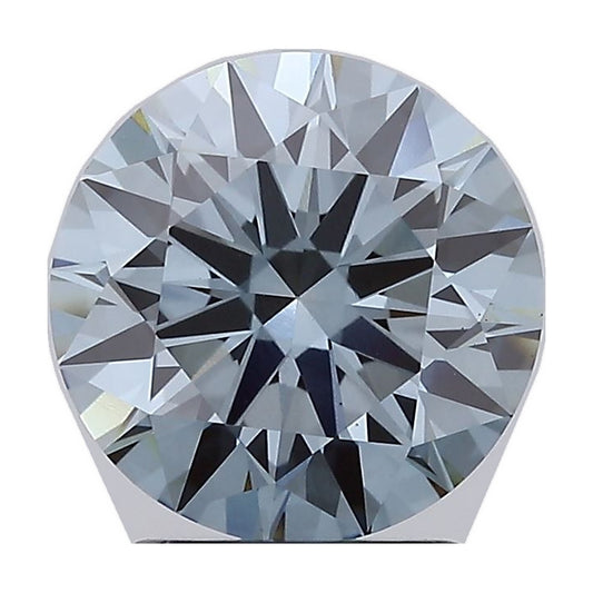 2.69 ct round lab-grown diamond, fancy intense blue, VS1 clarity, IGI certified, still from its 360° video