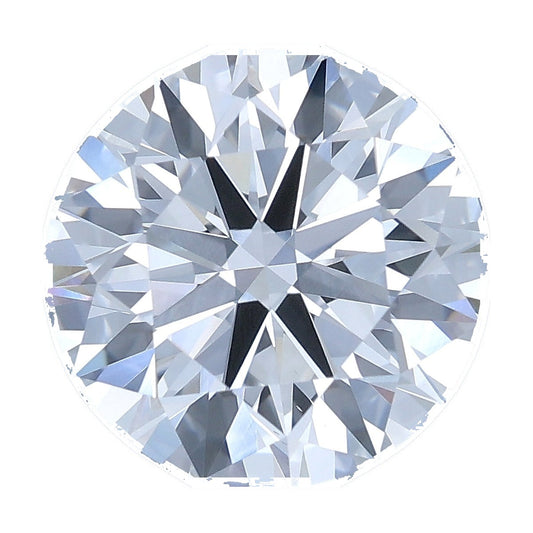 2.70 ct round lab-grown diamond, D color, VS1 clarity, IGI certified, still from its 360° video