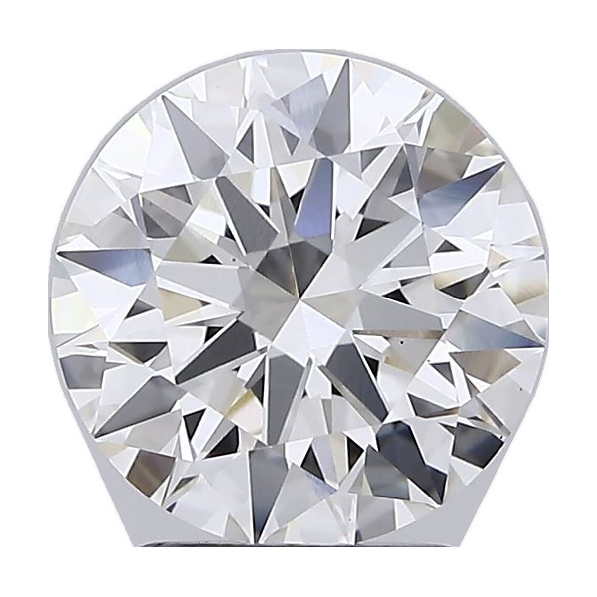 2.70 ct round lab-grown diamond, F color, VS1 clarity, IGI certified, still from its 360° video