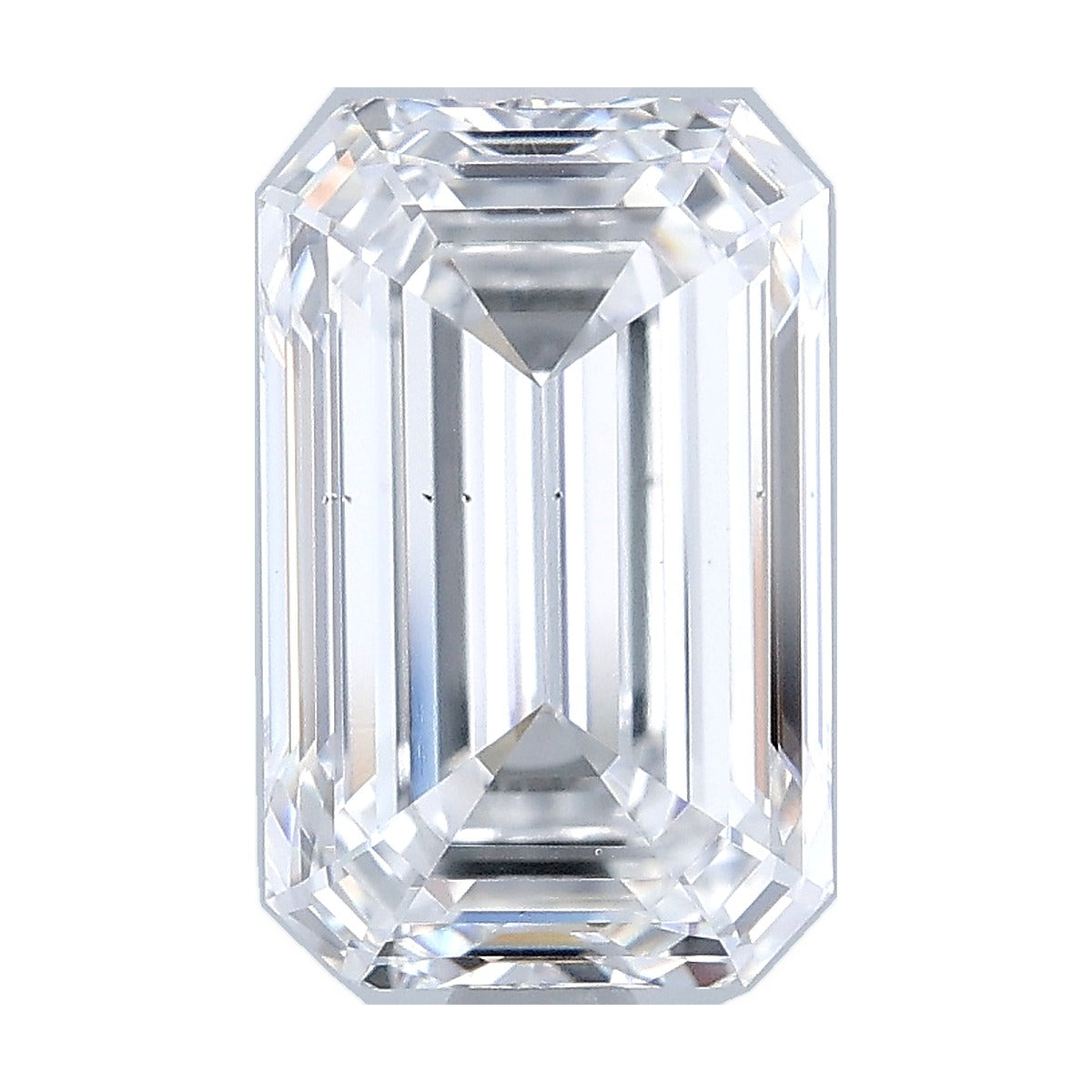 2.74 ct emerald lab-grown diamond, D color, VS2 clarity, IGI certified, still from its 360° video