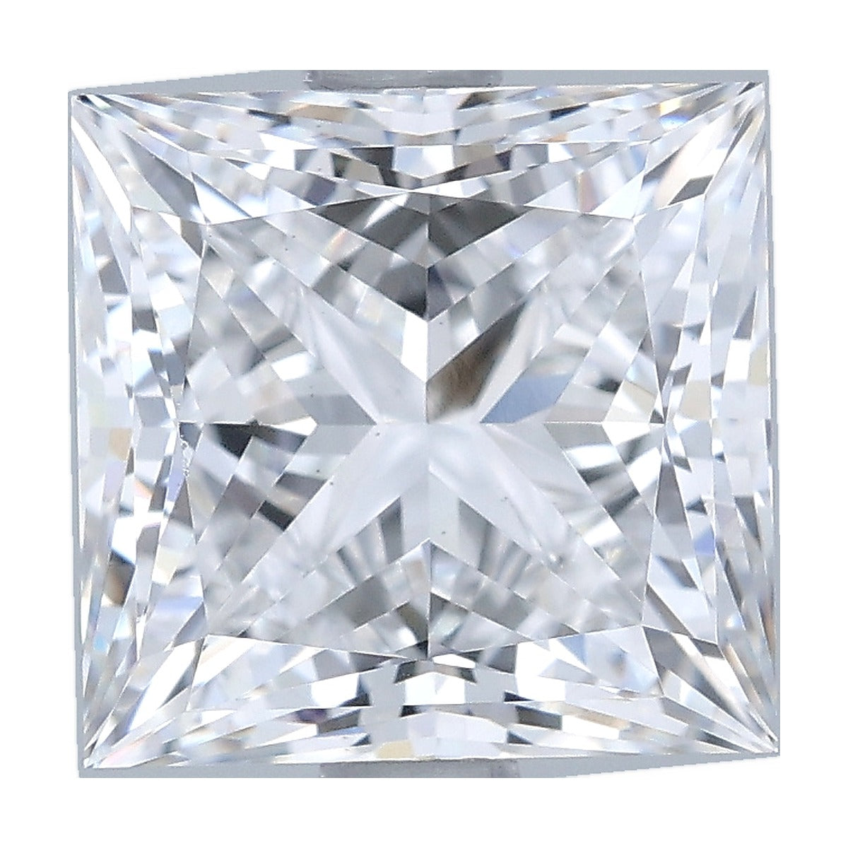 2.75 ct princess lab-grown diamond, D color, VS2 clarity, GIA certified, still from its 360° video
