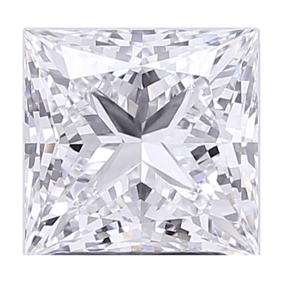 2.80 ct princess lab-grown diamond, D color, VVS1 clarity, IGI certified, still from its 360° video
