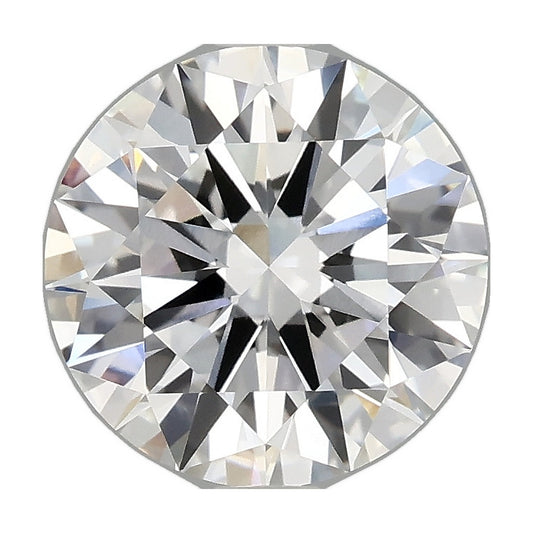 2.82 ct round lab-grown diamond, D color, VVS2 clarity, IGI certified, still from its 360° video