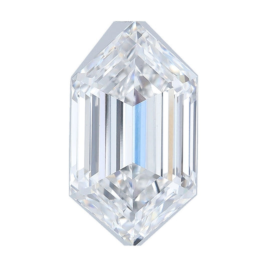 2.90 ct elongated hexagon lab-grown diamond, D color, VS1 clarity, IGI certified, still from its 360° video