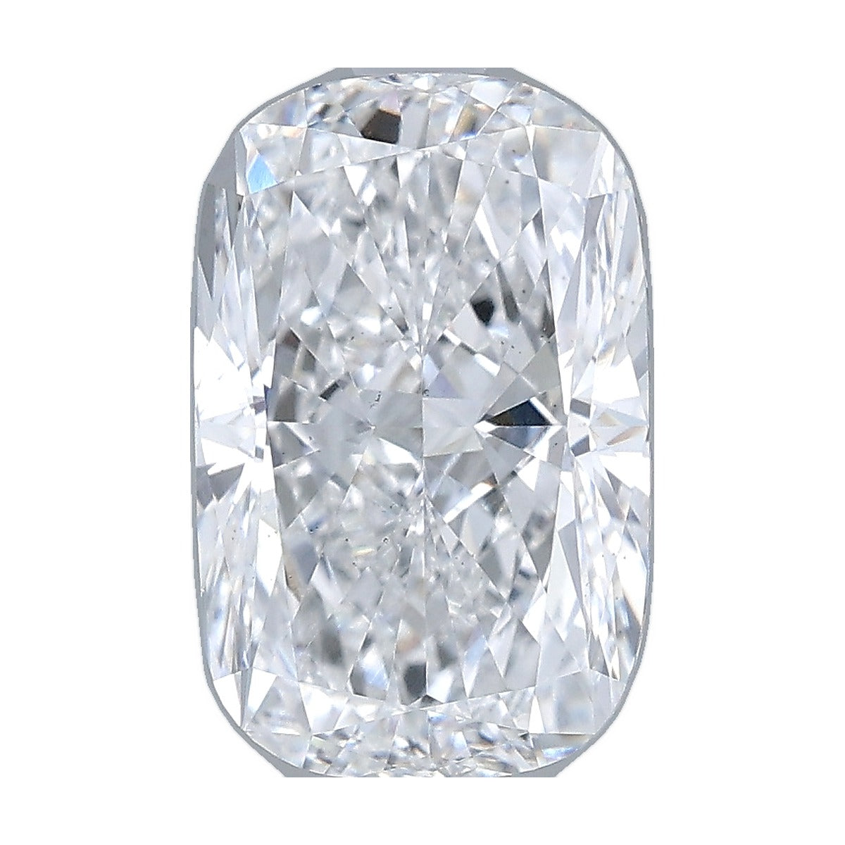 3.00 ct elongated cushion lab-grown diamond, D color, VS2 clarity, IGI certified, still from its 360° video