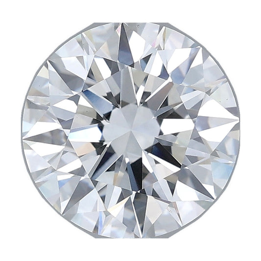 3.00 ct round lab-grown diamond, F color, VS1 clarity, IGI certified, still from its 360° video