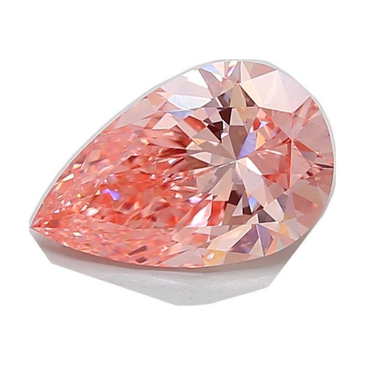 3.01 ct pear lab-grown diamond, fancy vivid pink, VS1 clarity, IGI certified, still from its 360° video