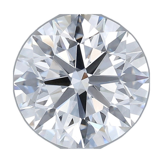3.01 ct round lab-grown diamond, D color, VS1 clarity, IGI certified, still from its 360° video